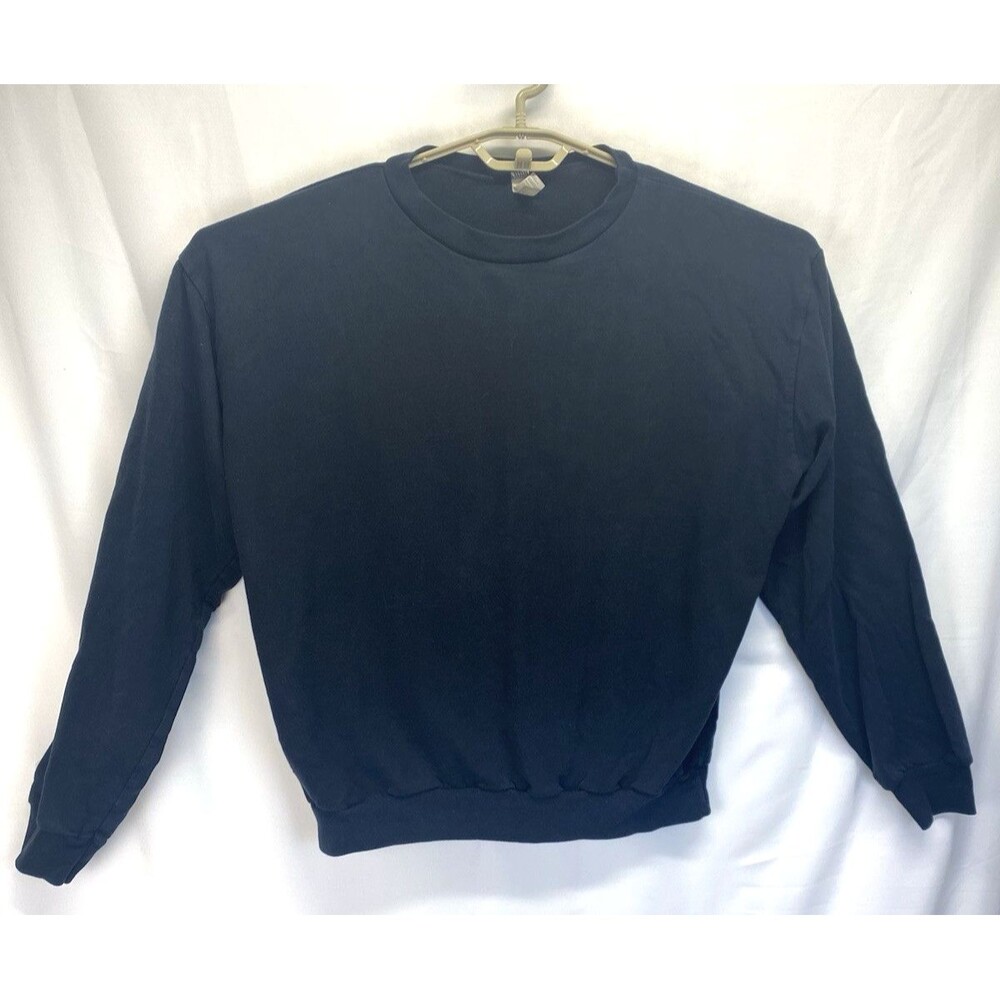 American Apparel Sweatshirt Men's Small (Chest 50") Black Good Classic Sweat USA
